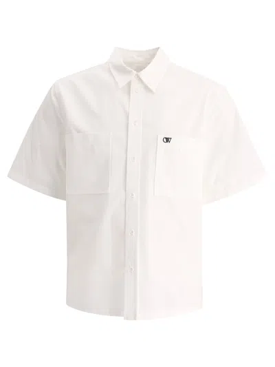 Shop Off-white Off White Embroidered Shirt