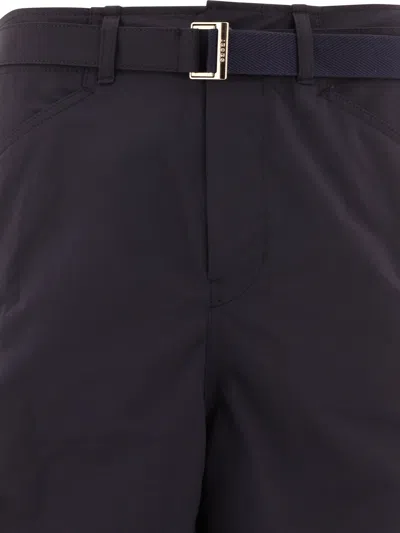 Shop Sacai Utility Belted Shorts