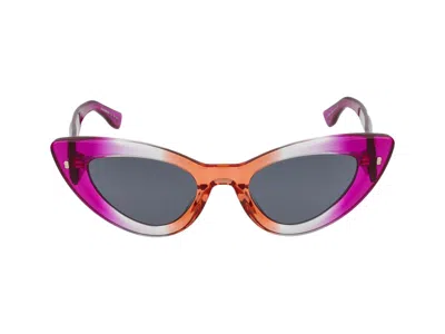 Shop Dsquared2 Sunglasses In Violet Orange