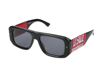 Shop Dsquared2 Sunglasses In Black Red