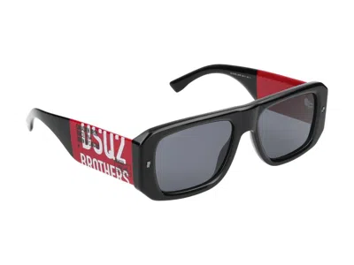 Shop Dsquared2 Sunglasses In Black Red