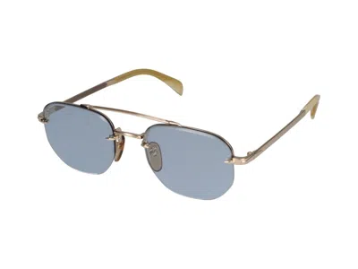 Shop Eyewear By David Beckham Sunglasses In Gold Beige Horn