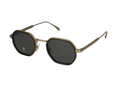 Shop Eyewear By David Beckham Sunglasses In Matte Gold Black