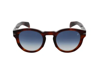 Shop Eyewear By David Beckham Sunglasses In Brown Striped Havana