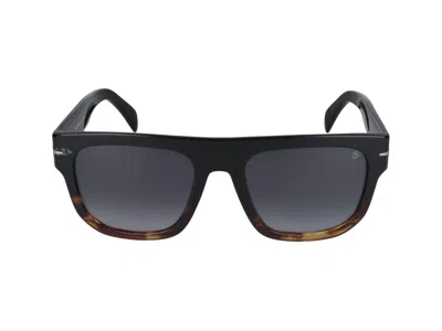 Shop Eyewear By David Beckham Sunglasses In Black Horn