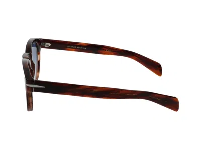 Shop Eyewear By David Beckham Sunglasses In Brown Striped Havana