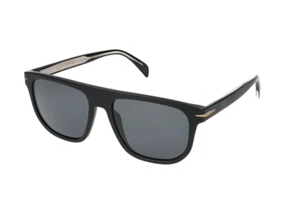 Shop Eyewear By David Beckham Sunglasses In Matte Black Gold