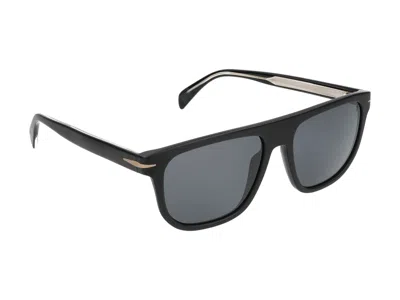 Shop Eyewear By David Beckham Sunglasses In Matte Black Gold