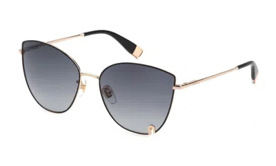 Shop Furla Sunglasses In Shiny Rose Gold