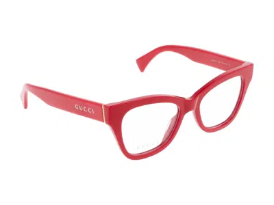 Shop Gucci Eyeglasses In Red Red Transparent