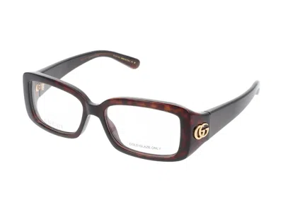 Shop Gucci Eyeglasses In Havana Havana Transparent