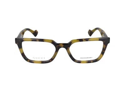 Shop Gucci Eyeglasses In Yellow Yellow Transparent