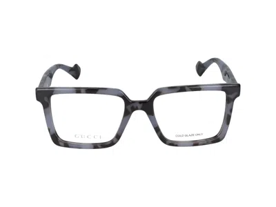 Shop Gucci Eyeglasses In Grey Grey Transparent
