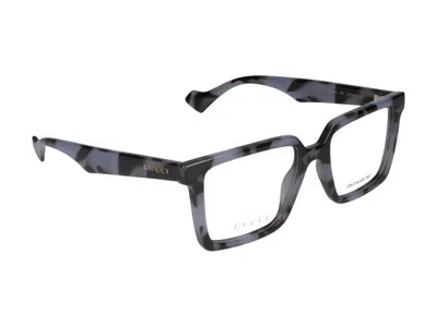 Shop Gucci Eyeglasses In Grey Grey Transparent