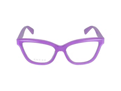 Gucci Gg1589o Cat-eye Glasses In Violet Violet Transparent