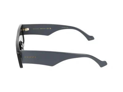 Shop Gucci Sunglasses In Black Grey Silver
