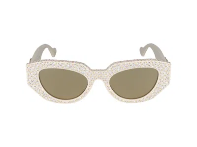 Shop Gucci Sunglasses In Ivory Ivory Brown