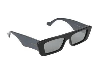 Shop Gucci Sunglasses In Black Grey Silver