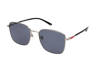 Shop Gucci Sunglasses In Ruthenium Black Grey