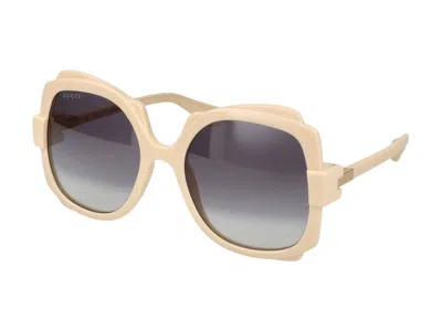 Shop Gucci Sunglasses In Ivory Ivory Grey
