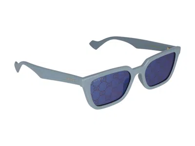 Shop Gucci Sunglasses In Light Blue Light Blue Violet