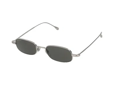 Shop Gucci Sunglasses In Silver Silver Grey