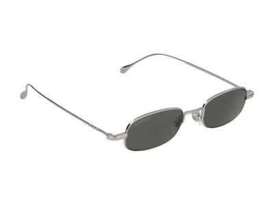 Shop Gucci Sunglasses In Silver Silver Grey