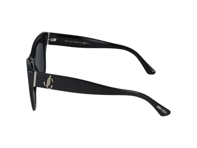 Shop Jimmy Choo Sunglasses In Black Rhinestones
