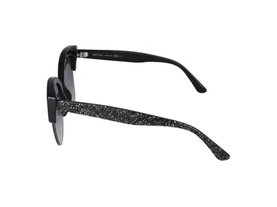 Shop Jimmy Choo Sunglasses In Black Glitter