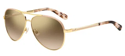 Shop Kate Spade Sunglasses In Rose Gold