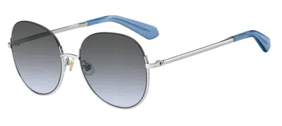Shop Kate Spade Sunglasses In Silver Blue