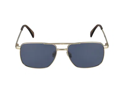 Shop Lanvin Sunglasses In Gold/blue