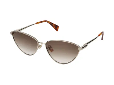Shop Lanvin Sunglasses In Gold/brown Gradient