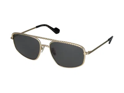 Shop Lanvin Sunglasses In Gold/grey