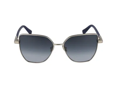 Shop Lanvin Sunglasses In Gold/gradient Blue