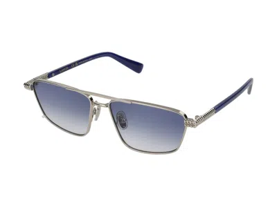 Shop Lanvin Sunglasses In Silver/gradient Blue