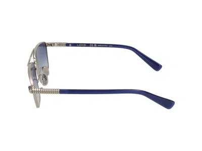 Shop Lanvin Sunglasses In Silver/gradient Blue