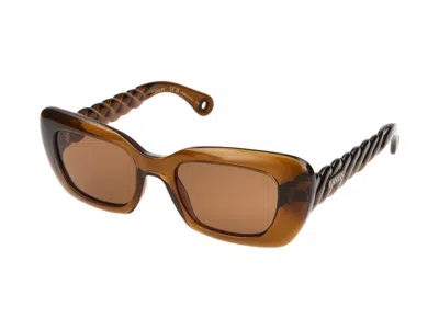 Shop Lanvin Sunglasses In Caramel