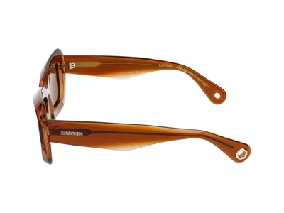 Shop Lanvin Sunglasses In Transparent Amber