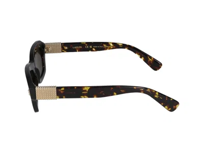 Lanvin Rectangular Frame Sunglasses In Dark Tortoise