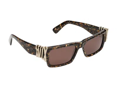 Shop Lanvin Sunglasses In Textured Brown Gold