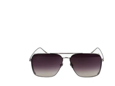 Shop Linda Farrow Sunglasses In Silver