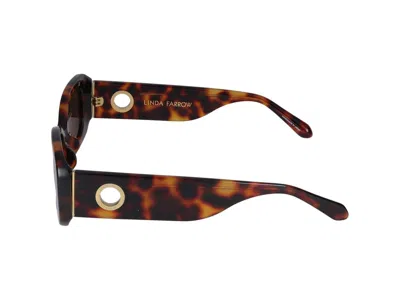 Shop Linda Farrow Sunglasses In Tortoise