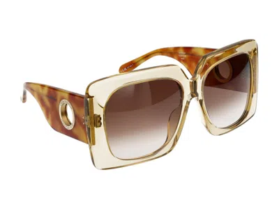Shop Linda Farrow Sunglasses In Biege