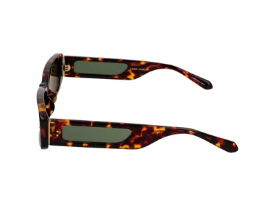 Shop Linda Farrow Sunglasses In Tortoise