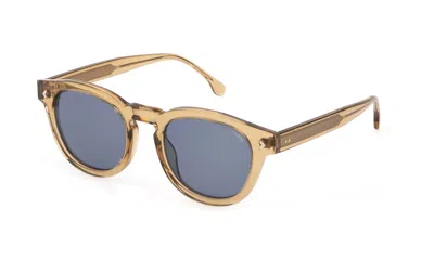 Shop Lozza Sunglasses In Beige Transparent Glossy