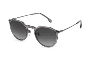Shop Lozza Sunglasses In Shiny Transparent Grey