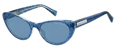 Shop Marc Jacobs Sunglasses In Blue Glitter