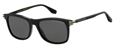 Shop Marc Jacobs Sunglasses In Black Gold