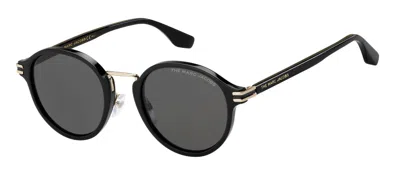 Shop Marc Jacobs Sunglasses In Black Gold